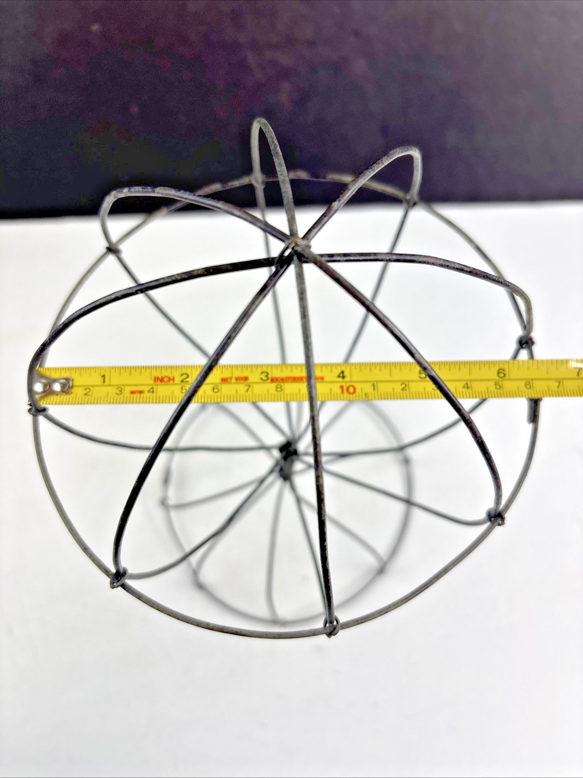 Wire Hat & Wig Display Stand ~ Millinery Store Tabletop Rustic