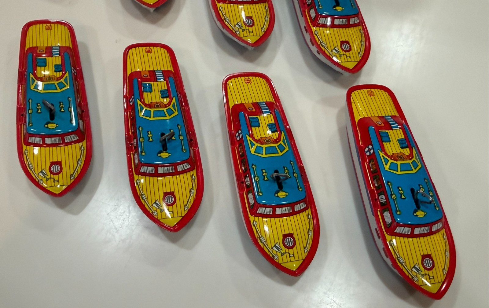 Vintage J. Chein Tin Speed Boat 🚤 NOS from original case-ALL Working Great-Nice