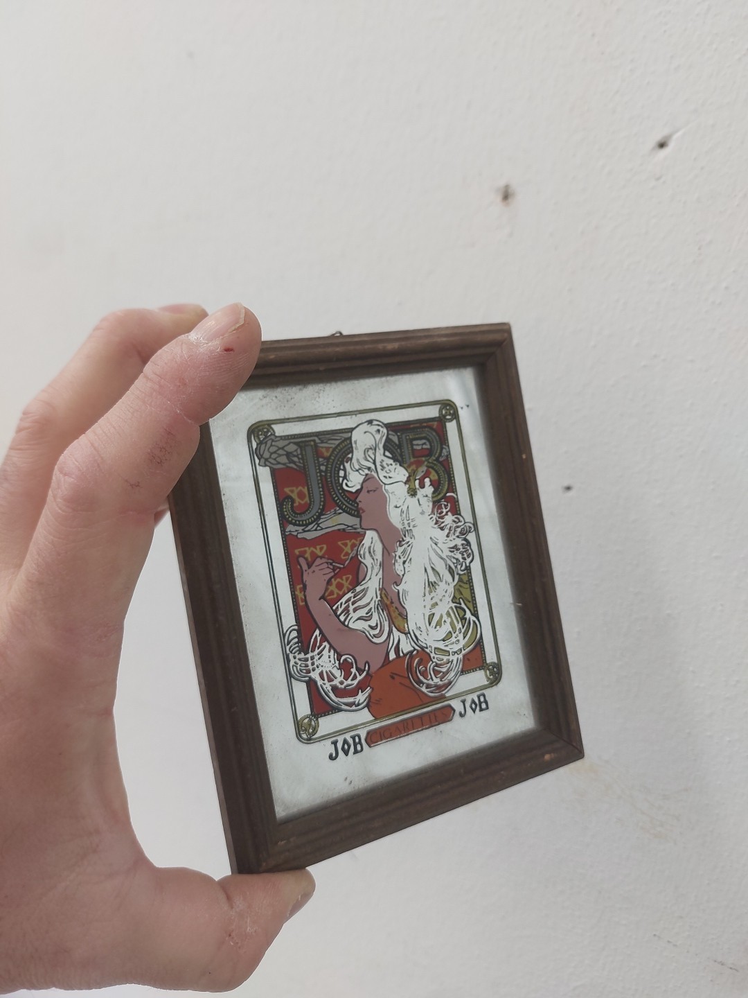 Vintage Job Cigarettes Mirror Cigarette Advertising Mini Mirror Advertising