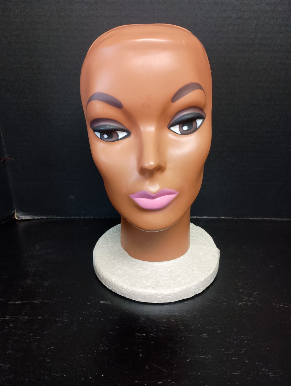 Vintage Mid Century 1960s Styrofoam Millinery Shop Hat/ Wig Display Head