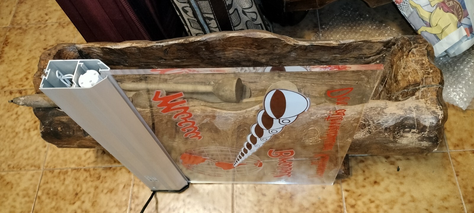 Very Rare Coffee Mocca Brasil Advertising Light Sign Table Working