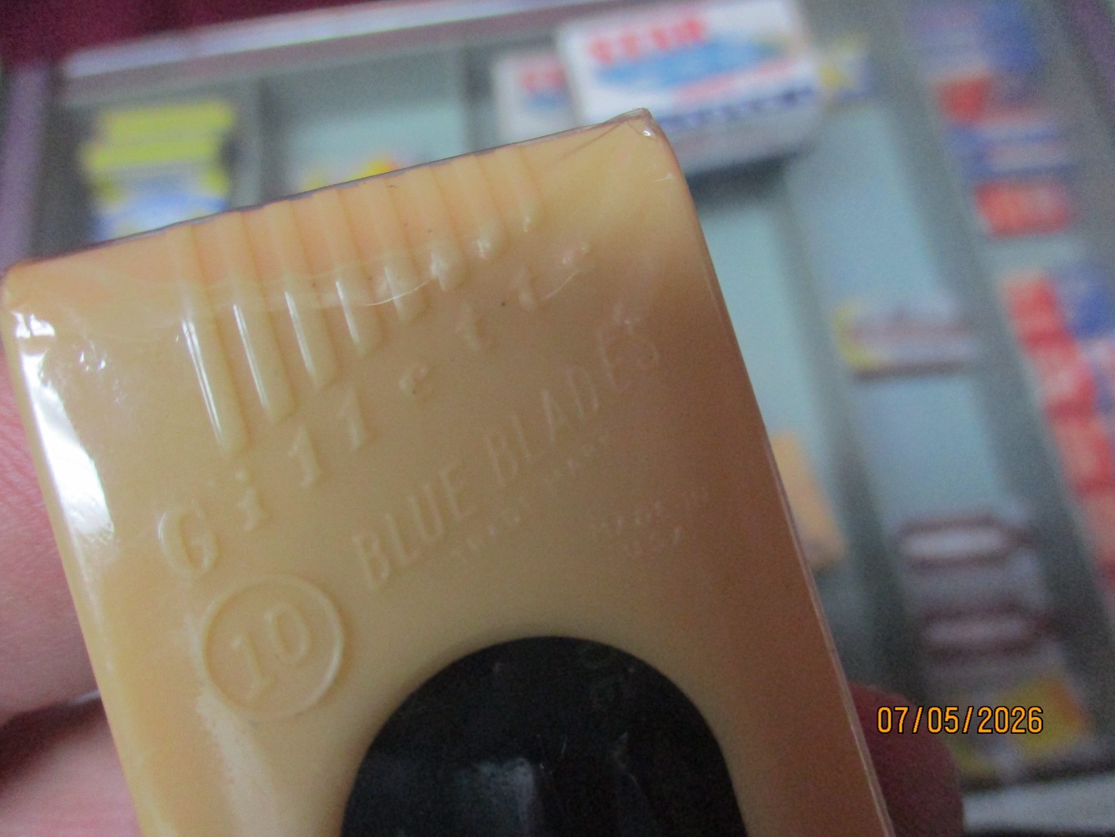 Original 1956 GILLETTE Safety Razor Store Countertop Display, Full of Old Stock