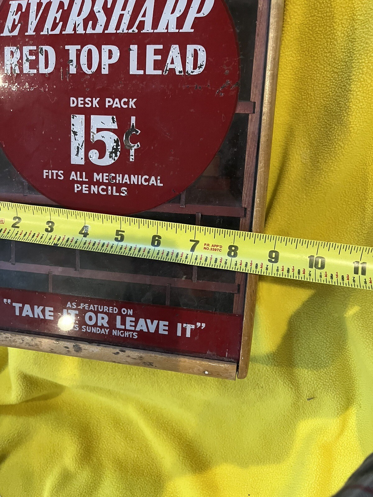 Vintage Eversharp Red Top Lead Pencil Counter Top Advertising Case Point Of Sale