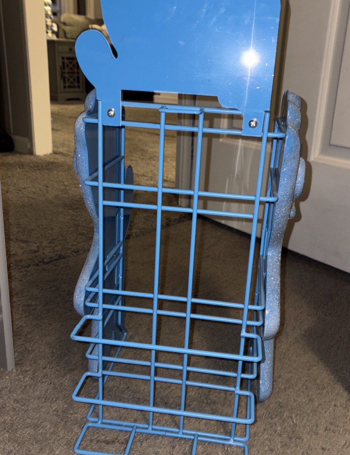 Sour Patch Kids Candy Store Display – Blue Metal Wire Shelf Rack Display As Is