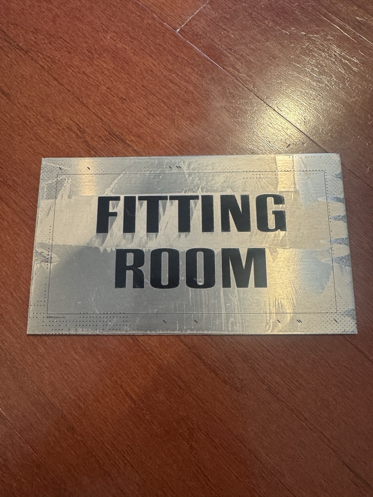 Oakley Fitting Room Sign