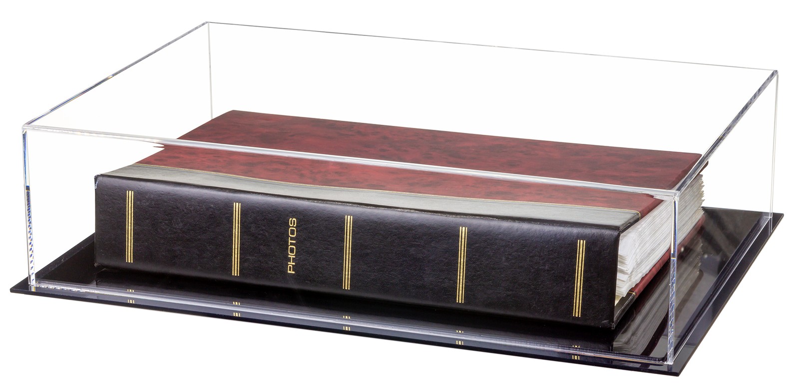 Deluxe Clear Acrylic Book, Stamp, or Coin Collection Display Case (A029A-BDS)