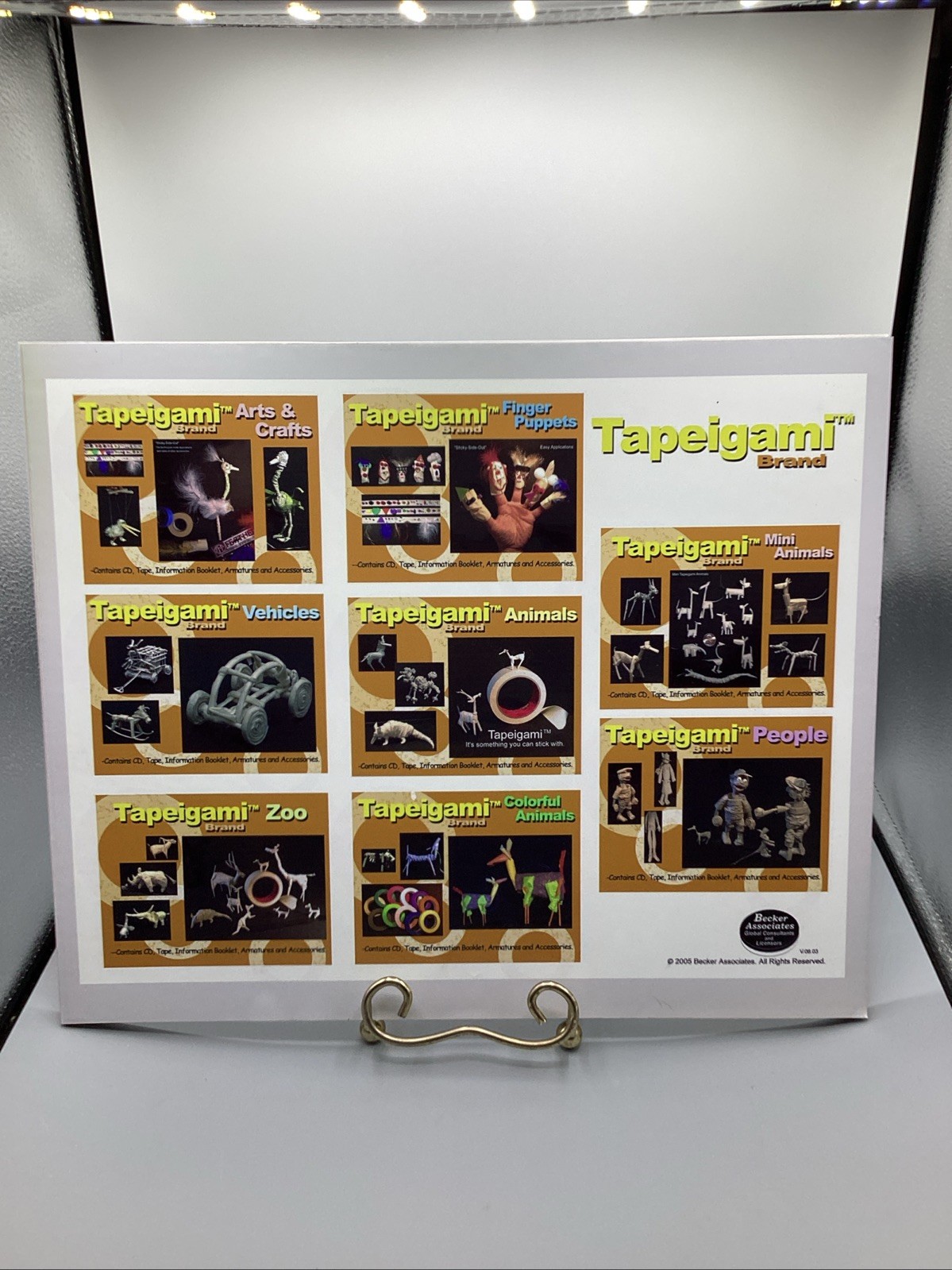Vintage 2005 Tapeigami Toy Product Board & Product Advertising Lot *RARE*
