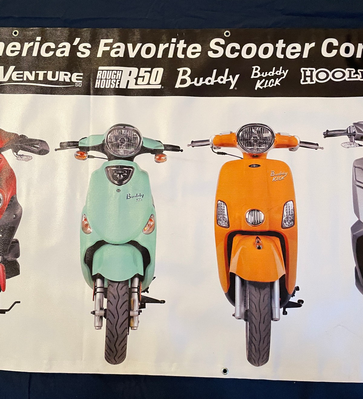Genuine Scooter Company Dealer Banner Approx 71.5″ x 36.25″ (#1)