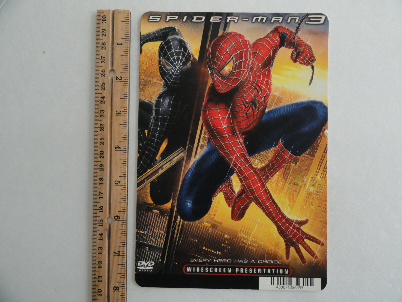 SPIDER-MAN 3 – BLOCKBUSTER VIDEO BACKER CARD 5″X8″ – NO MOVIE