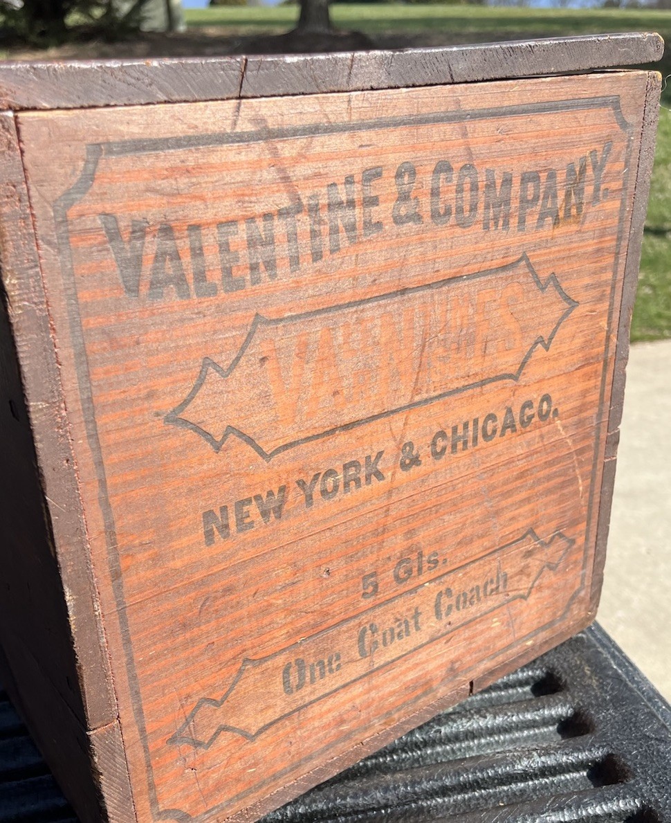 Unique Rare Wooden Crate Larry Heibly Lancaster New York Chicago Shipping Box
