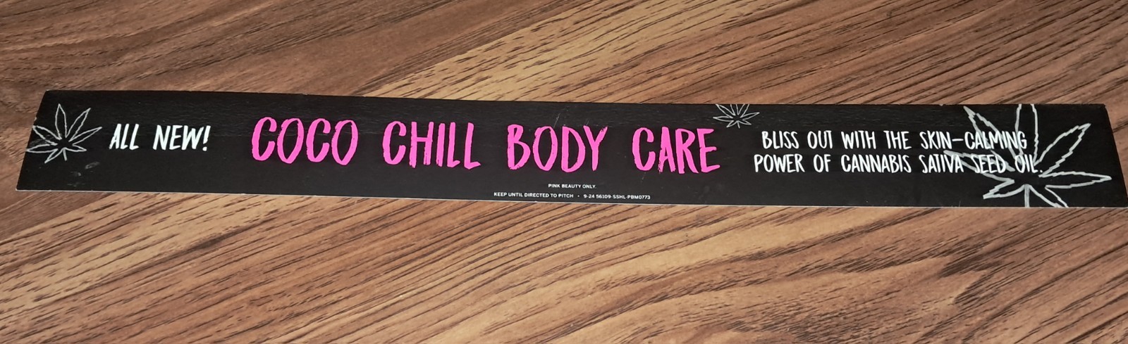 Victoria’s Secret Pink Coco Chill Cannabis PROMO SIGN Discontinued RARE