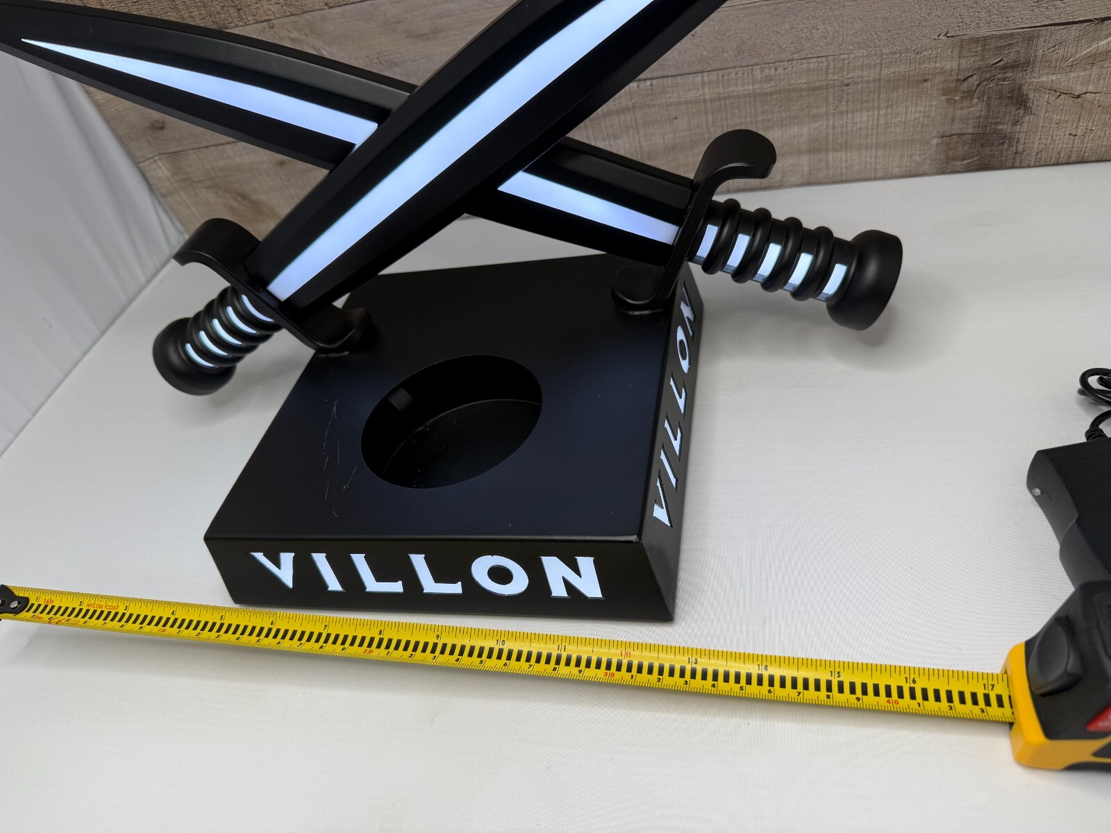 VILLON alcohol Advertising LED lighted Display Bottle holder Super RARE FIND!