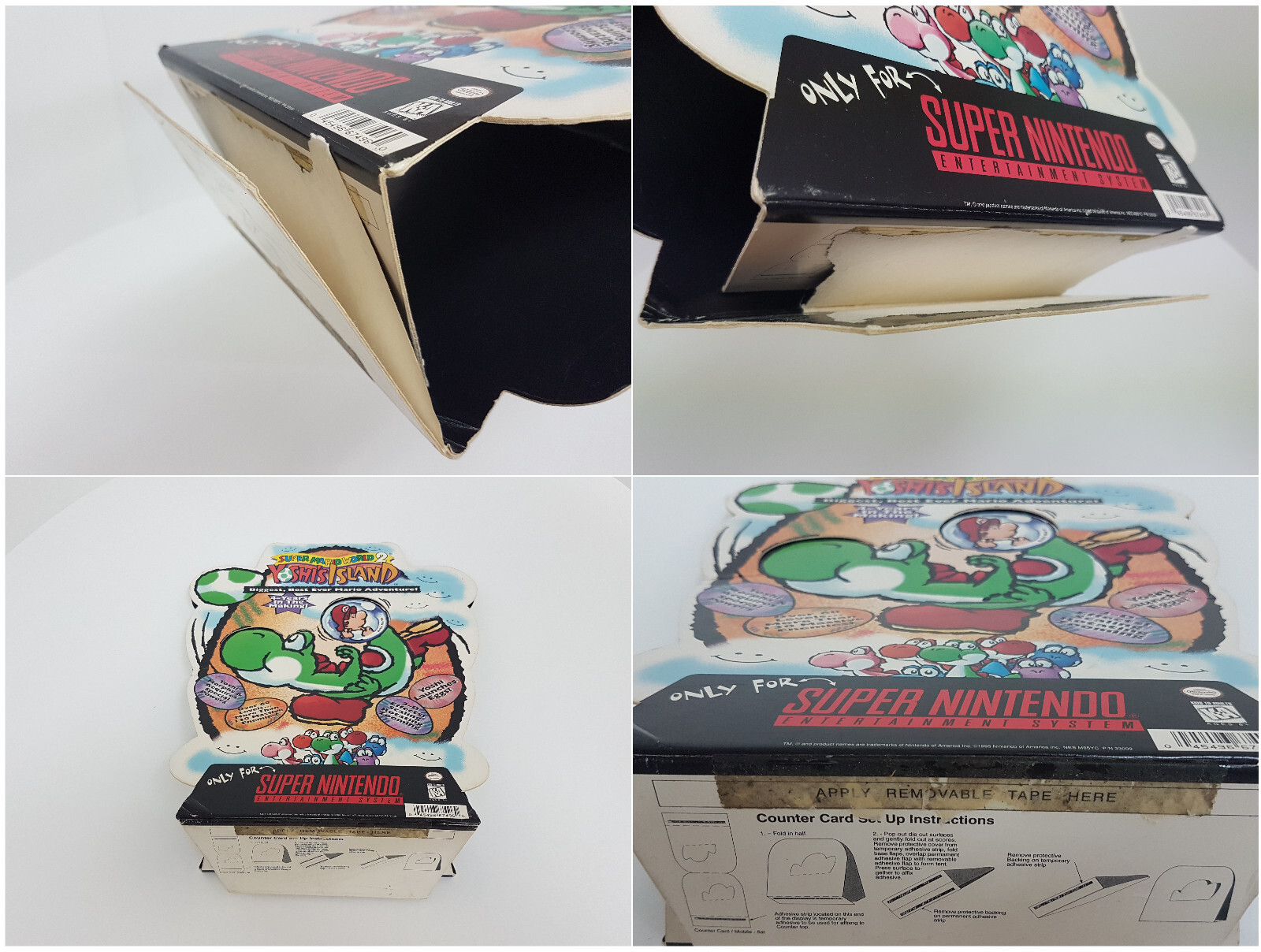 Super Mario World 2 Yoshi’s Island SNES Store Promo Display Box *Please Read*