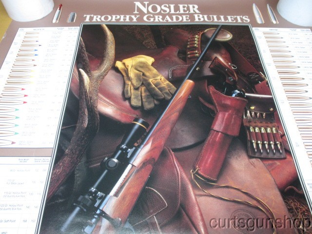 Vintage Nosler Trophy Grade Bullets Store Display Poster