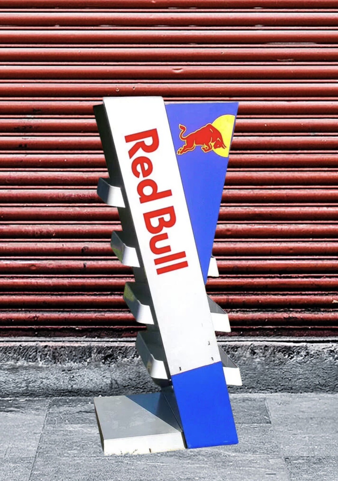 🌟 RED BULL Metal Adjustable Store Display Storage Rack Shelf Stand Roller Cart