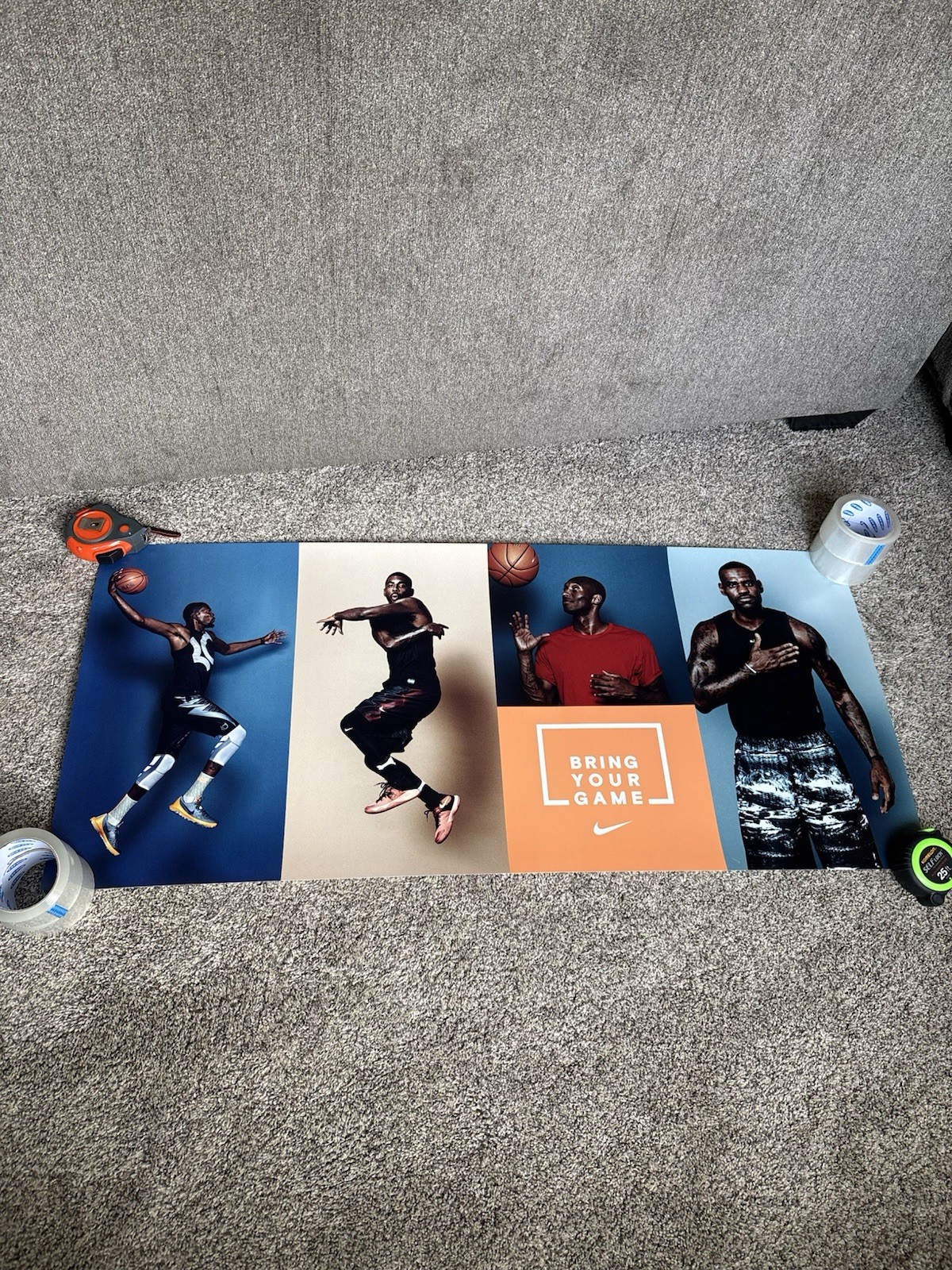 NIKE 2016 KOBE BRYANT KYRIE KD LEBRON PROMO FOOTLOCKER STORE DISPLAY POSTER SIGN