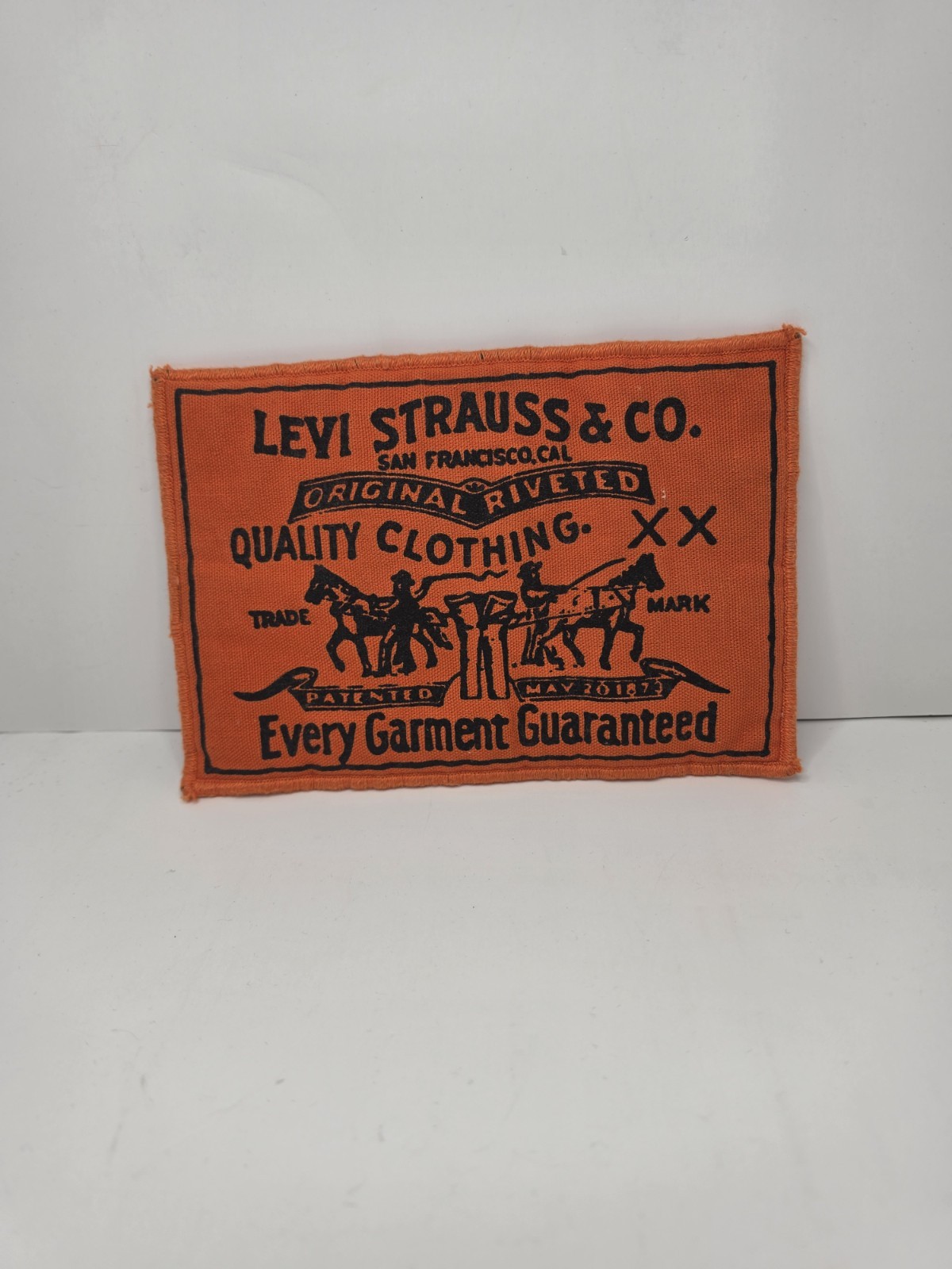 Vintage 70s Levis Levi Strauss Big E Jeans XX Jumbo Patch 9×6 Countertop Display