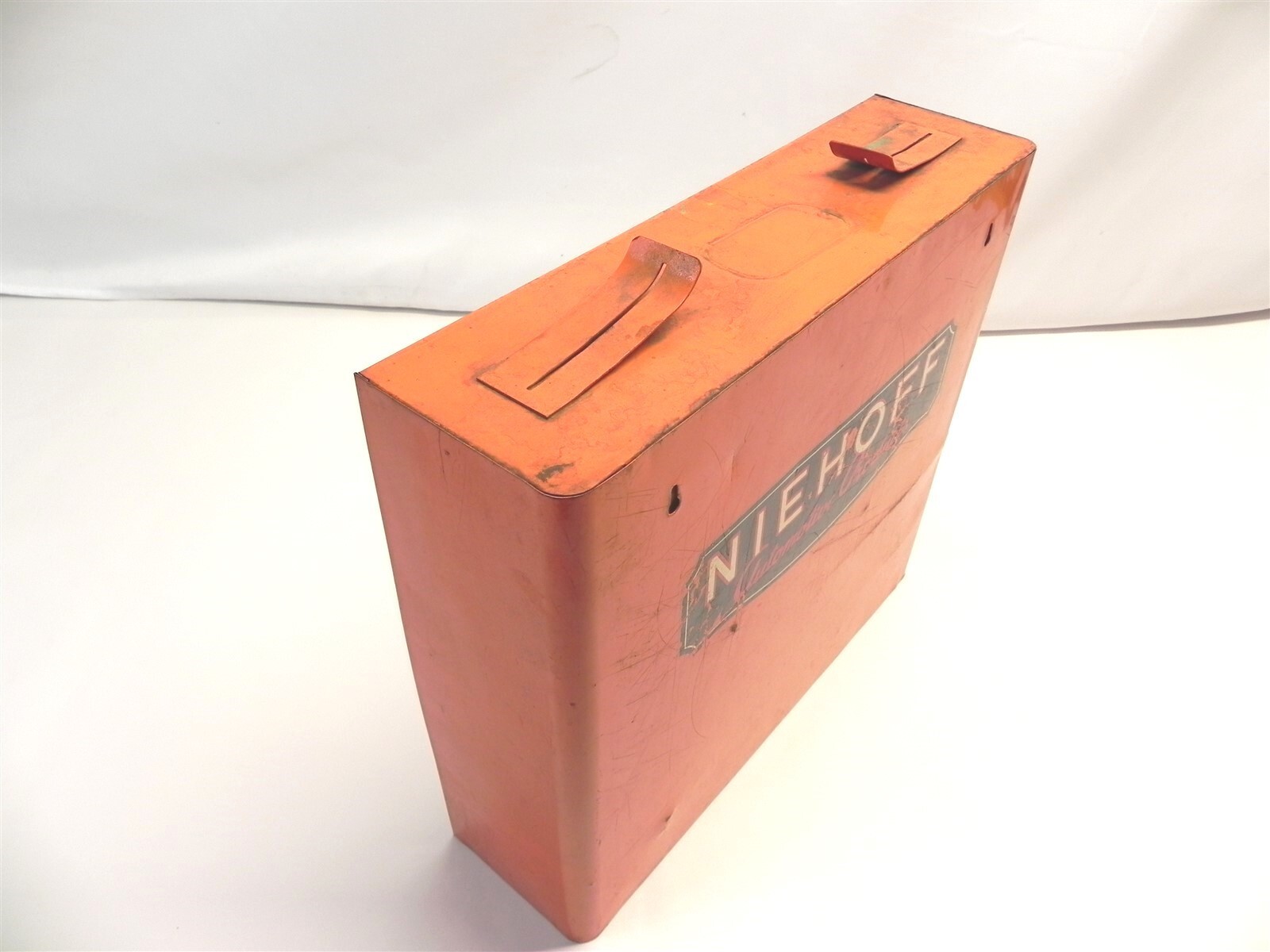 VINTAGE NIEHOFF PARTS DISPLAY CABINET W/ INTERIOR PARTS LABELS DISTRIBUTOR