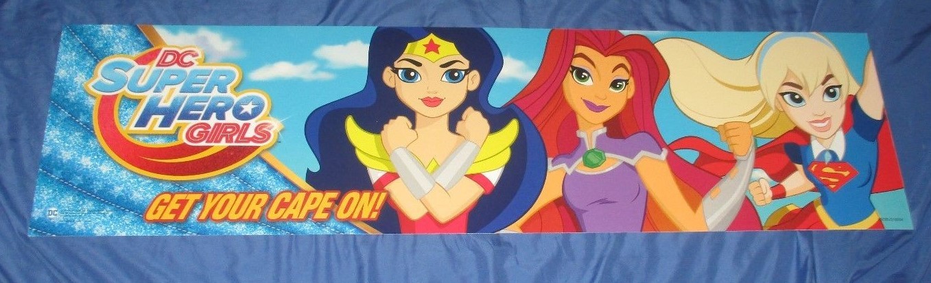 DC SUPER HERO GIRLS Toys R Us Exclusive Display/Sign LARGE 4′ x 1′ Wonder Woman