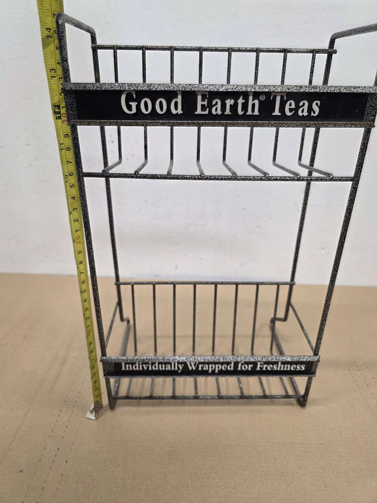 Good Earth Teas Two Tiered Wire Metal Display Rack General Store Food Rack