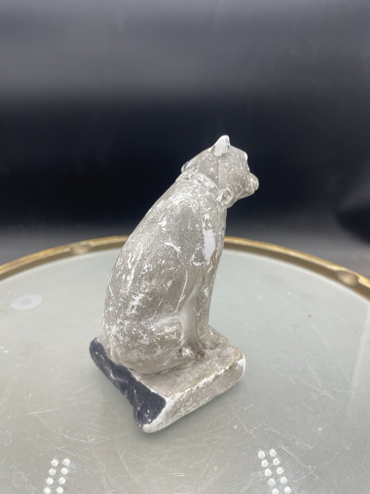 Vintage RCA Victor Nipper Dog 4” Chalkware Advertising Figurine