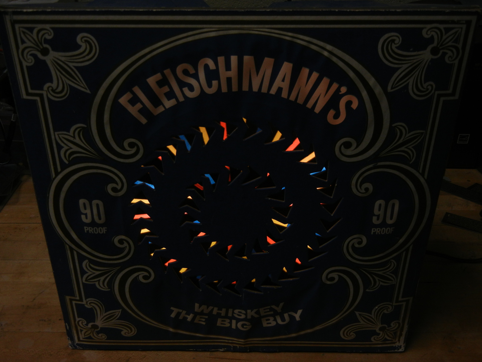Very Rare Fleischmann’s Store Display Light The Whiskey Big Buy