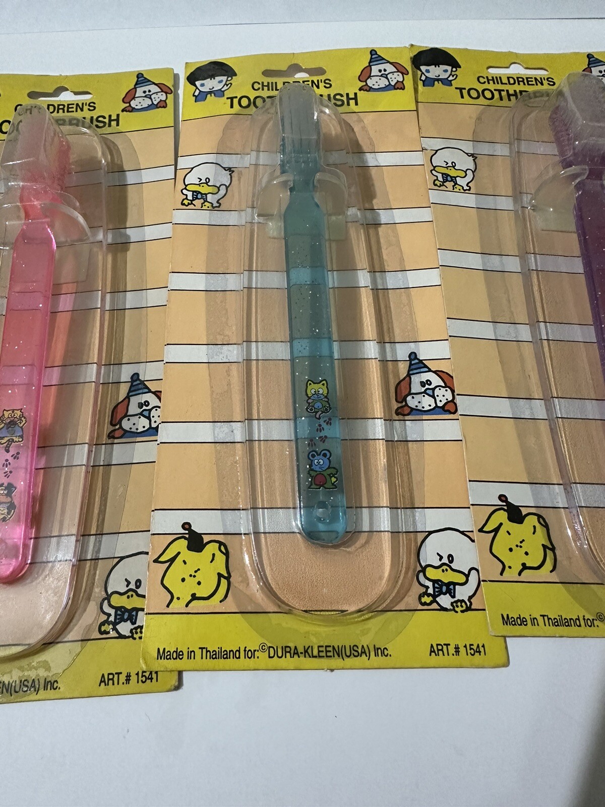 Lot 7 VINTAGE Children’s Toothbrushes Dura Kleen Oral Pure Kids Adult Toothbrush