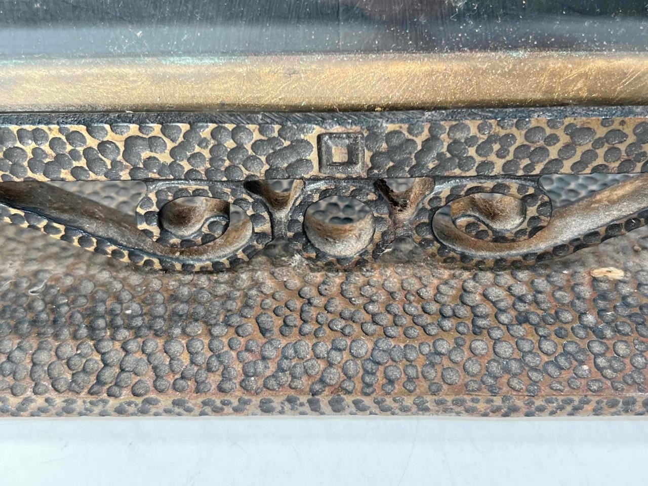 Antique Moe Bros AMITY Key Wallet Advertisement Store Display Cast Iron Frame