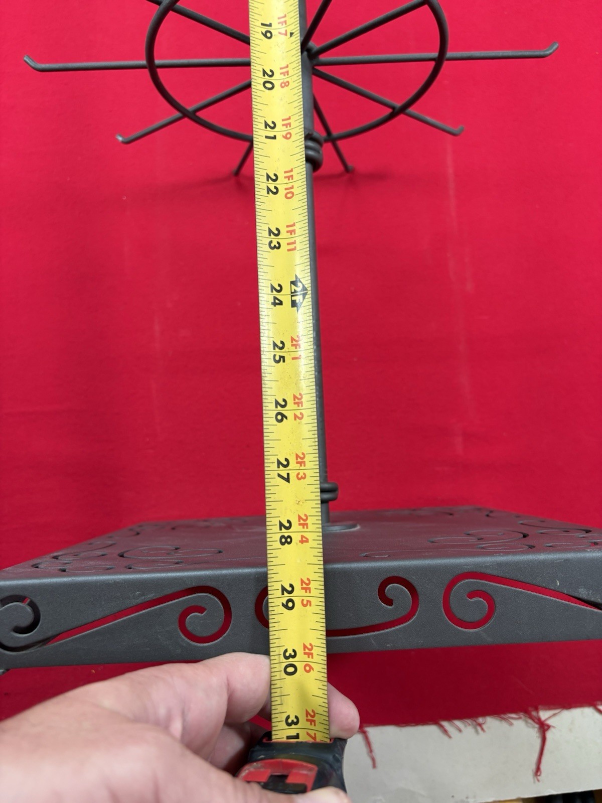 Used Multi Level Adjustable Spinning retail counter display stand B28