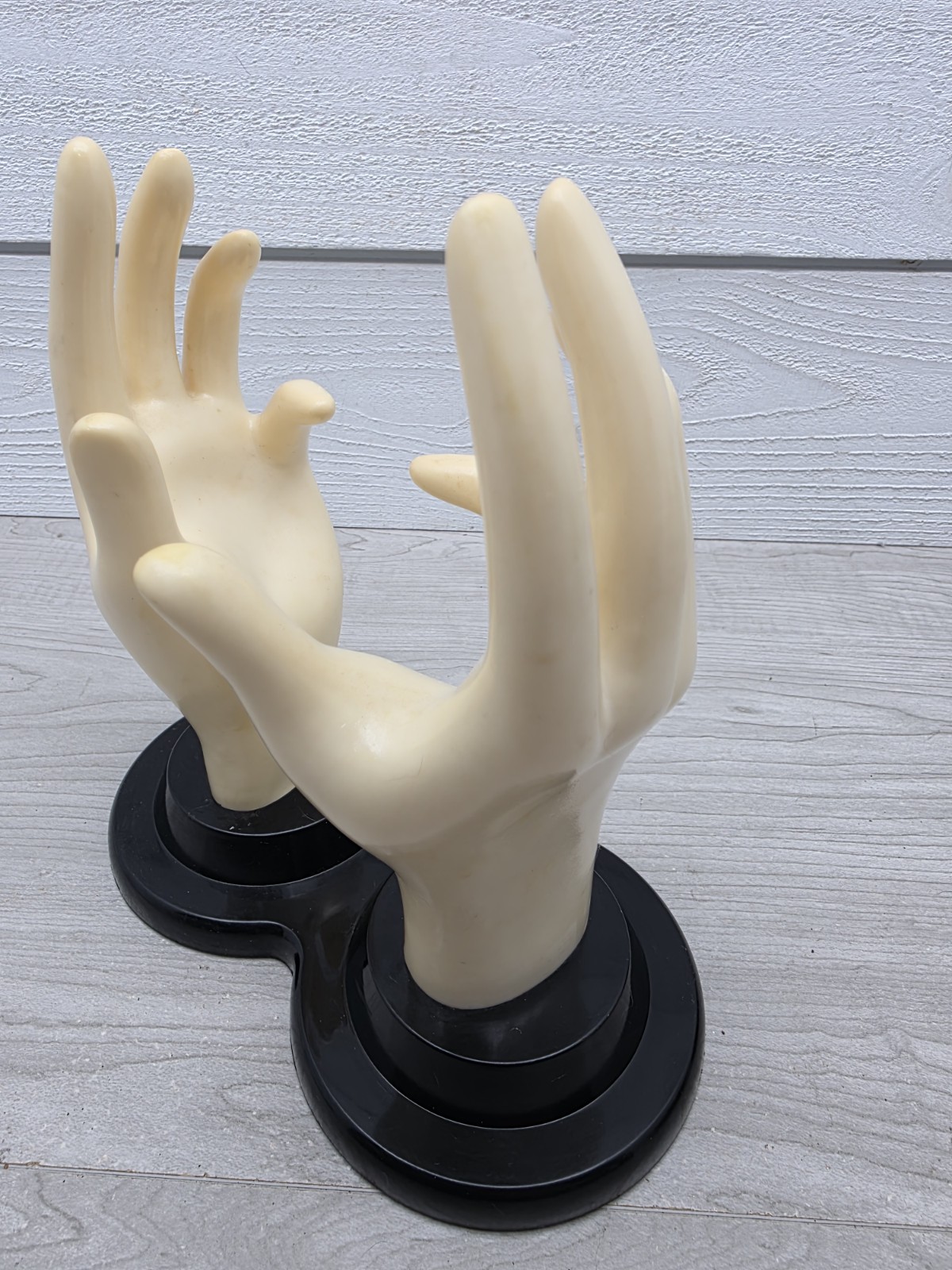 Vintage 1990 E&B Giftware Double Mannequin Hands Jewelry Display Ring Holder