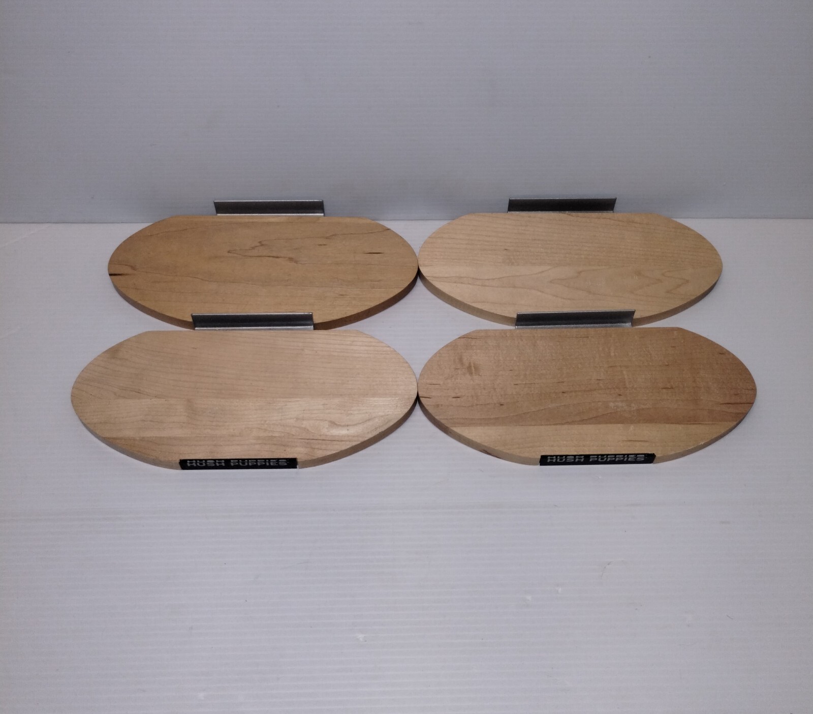 Lot Of 4 Hush Puppies Shoe Wood Shelves Store Retail Display