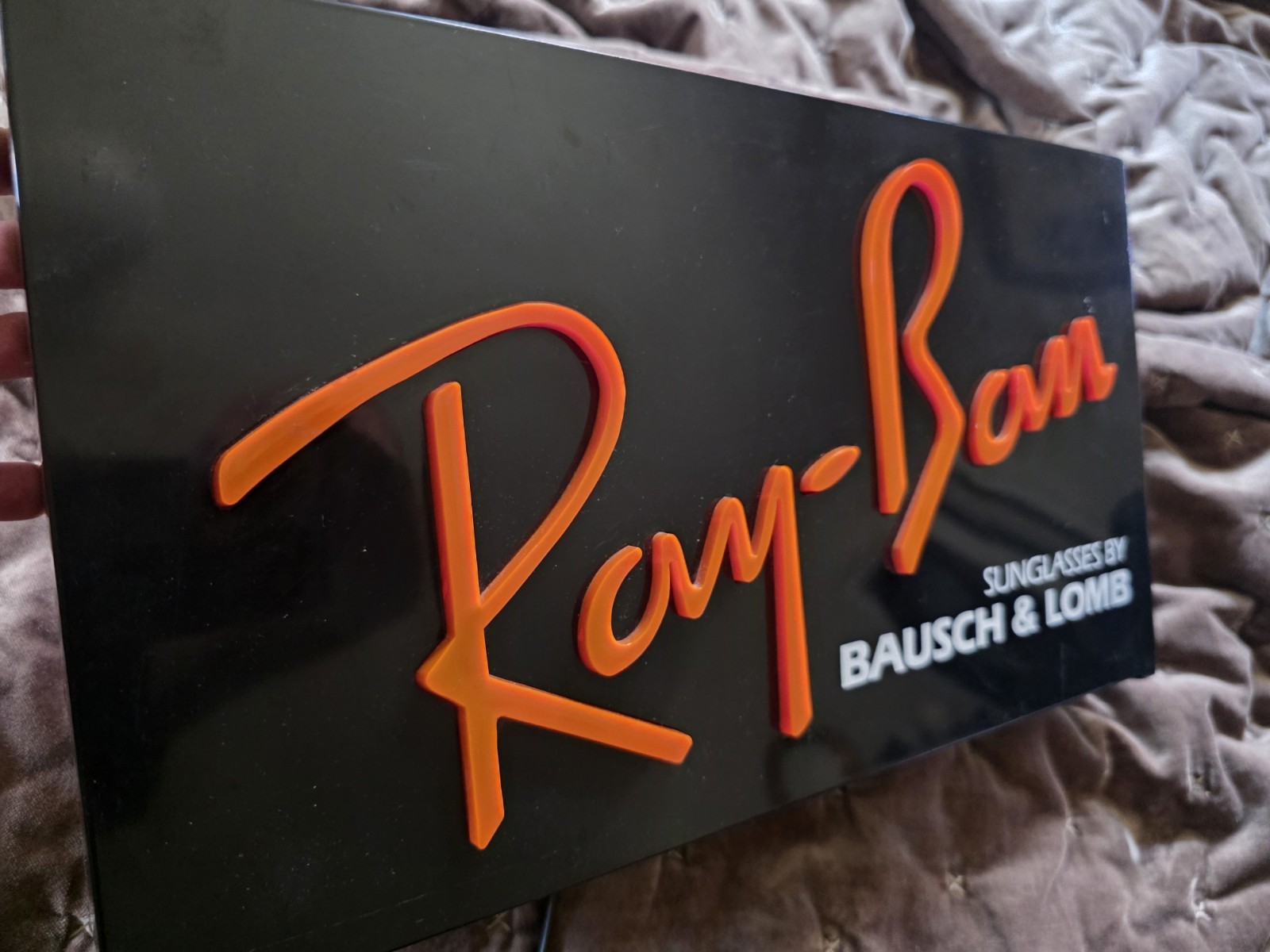 * Vintage Ray-Ban Sunglasses Bausch & Lomb Lighted Advertisement Display Sign