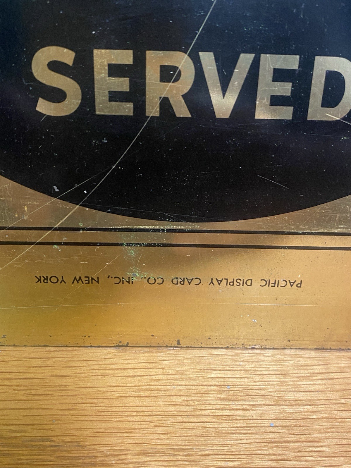 Vintage Martinson’s Coffee Served Metal Advertising Sign Store Display