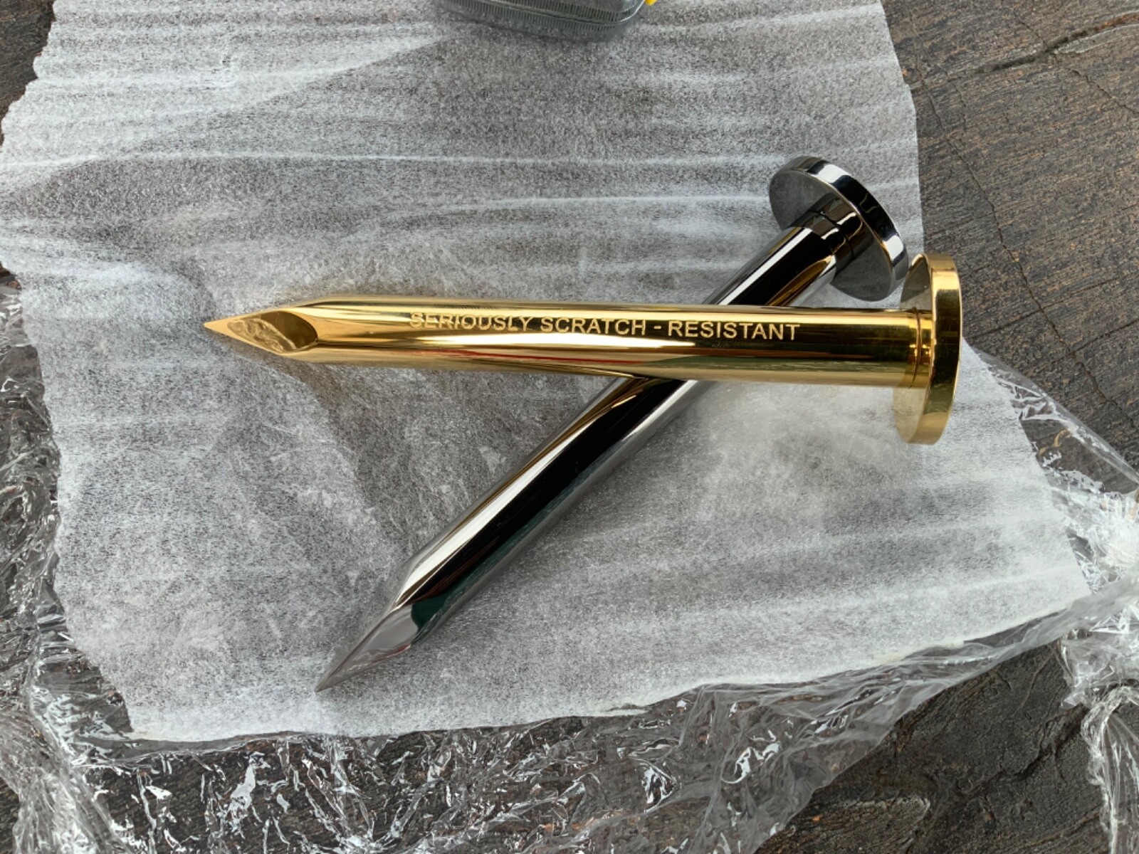 Rado Nails Set dealer store display set of 2 Gold & Grey Ref # 78.2270.410