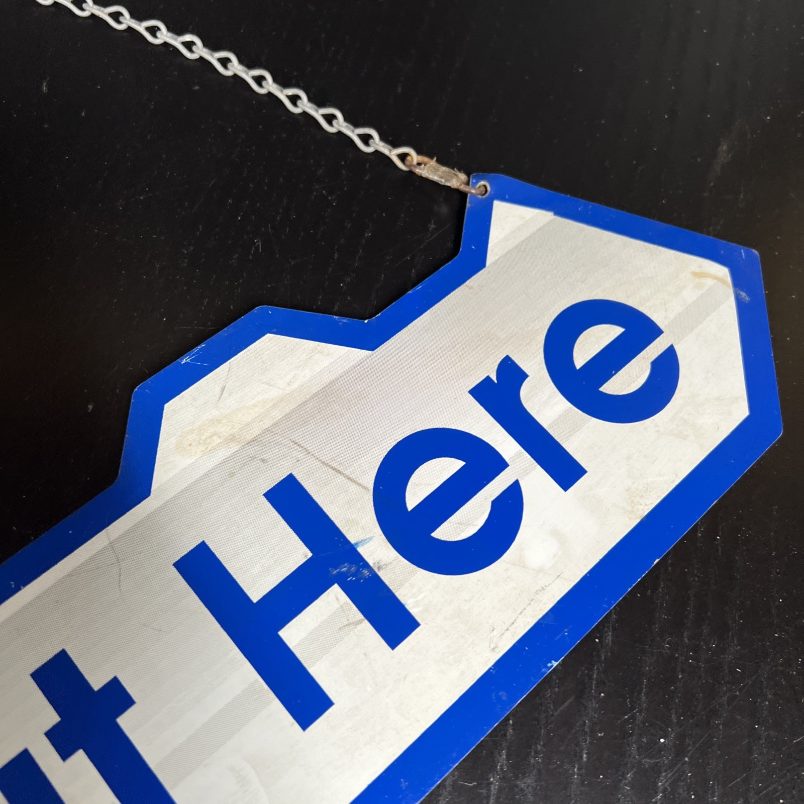 Vintage Hanging Locksmith Key Sign Ilco Aluminum Double Sided 31″
