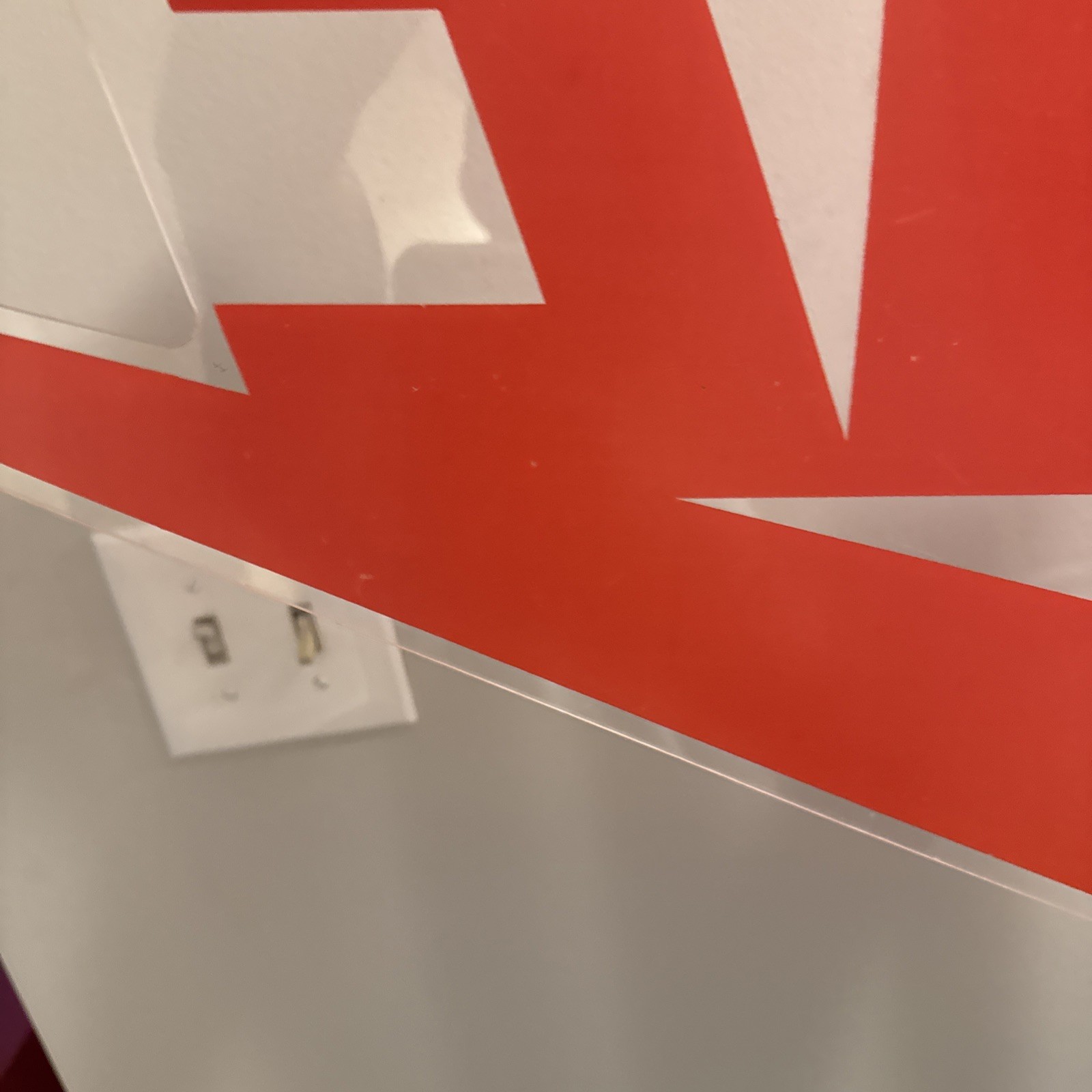 Vintage NIKE Swoosh Hanging Acrylic Sign Store Display / Dealer Issue 90s 36×20