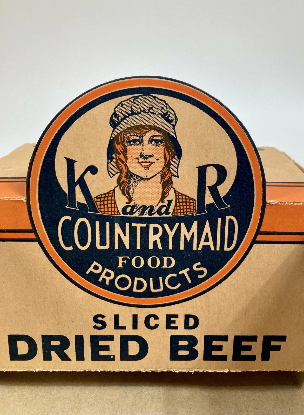 Antique 1920’s COUNTRY MAID SLICED BEEF Package, Store Display, K&R INC.