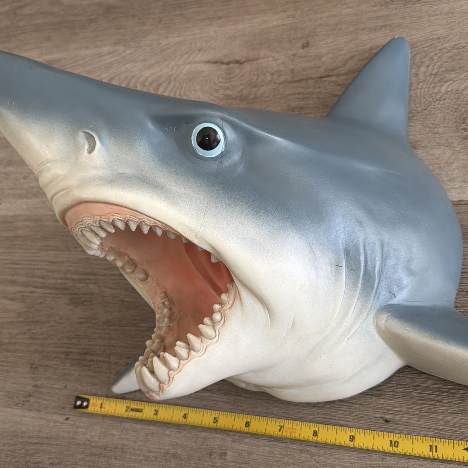 Vintage Rare Blue Shark Head Wall Display 16”x13”x9” Store Diner Fish Ocean HTF