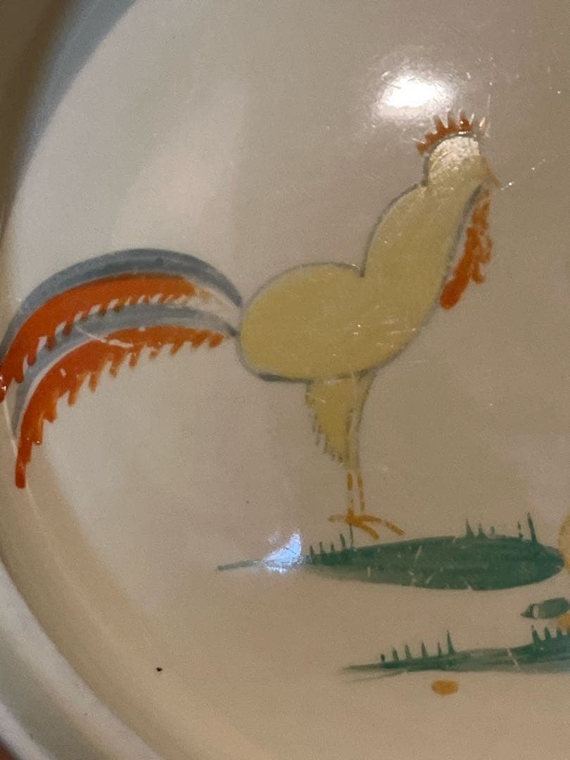 Susie Cooper 1930s Hand Painted Vintage Children Plate Bowl Antique