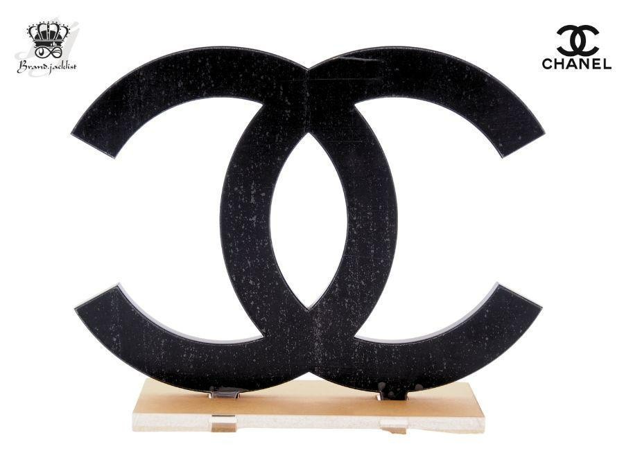 CHANEL LOGO Coco Mark Store Display Chanel Logo Black New from Japan