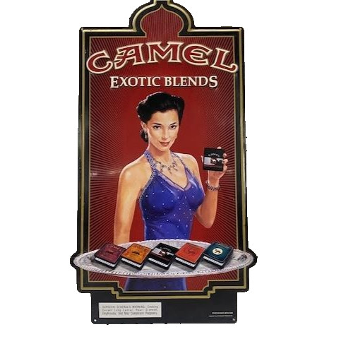Vintage Camel Exotic Blends 3D Plastic Store Display Sign Diecut RJ Reynolds