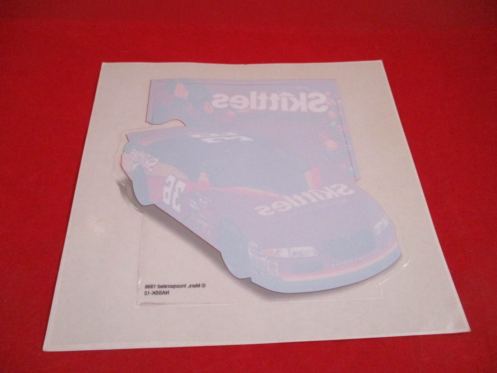 Skittles Racing Team Skittles Candy Original Store Display Sticker Mars 1996