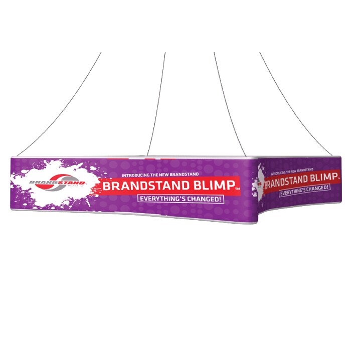 Rounded Square Custom Size Hanging Banner for Trade Shows and Exhibitions