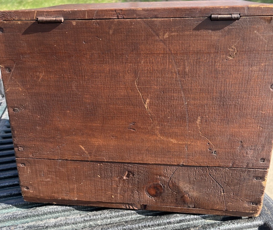 Unique Rare Wooden Crate Larry Heibly Lancaster New York Chicago Shipping Box