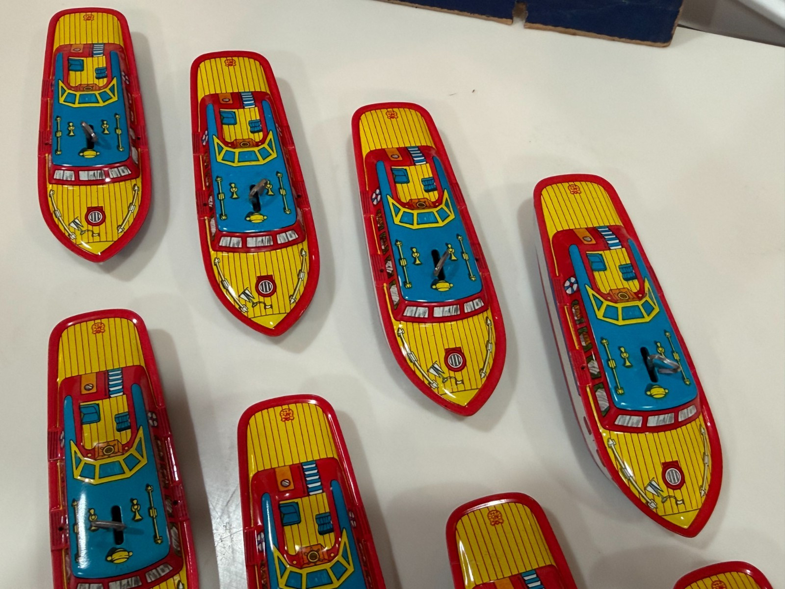 Vintage J. Chein Tin Speed Boat 🚤 NOS from original case-ALL Working Great-Nice