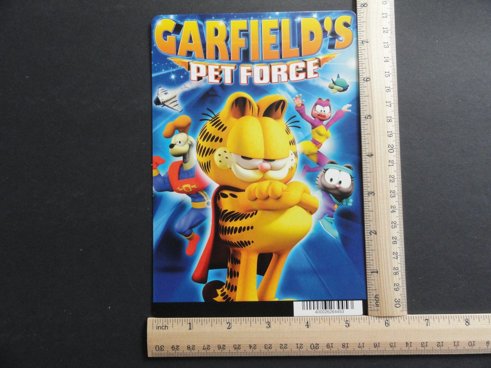 GARFIELD’S PET FORCE BLOCKBUSTER VIDEO STORE BACKER CARD