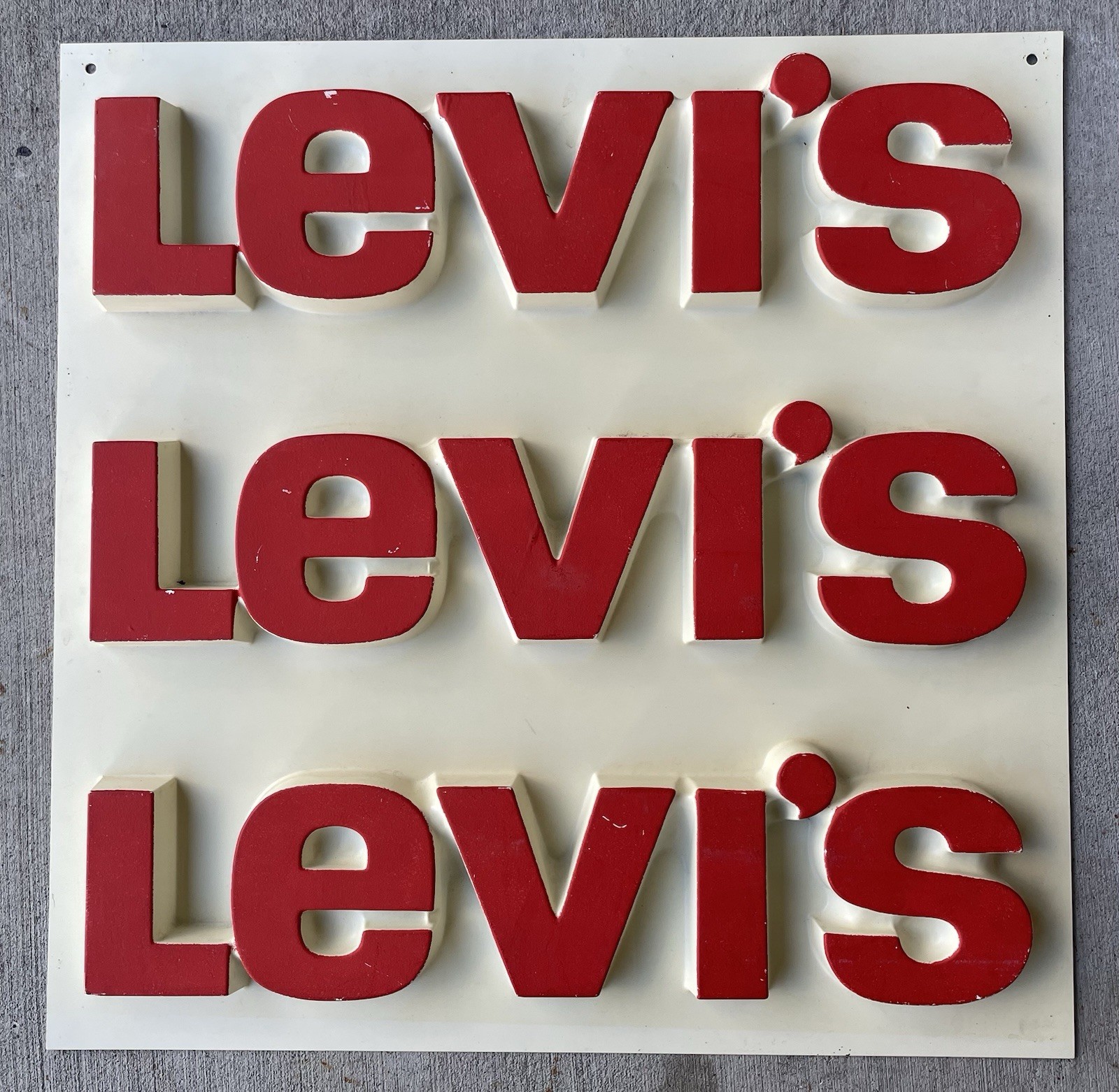 1970’s Vintage Levi’s Jean’s Advertising Sign Store Display