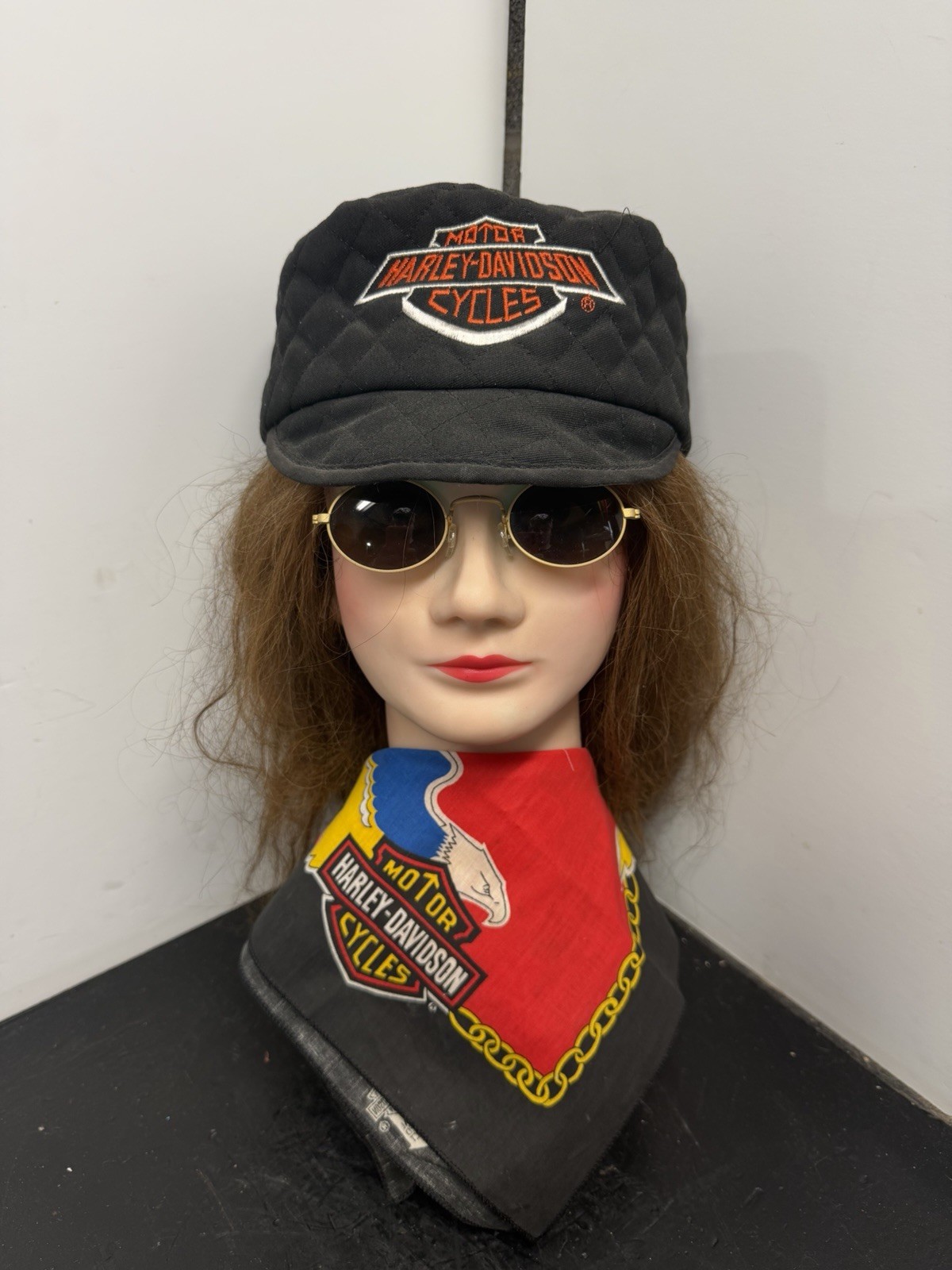 original harley davidson mannequin Head store display Vintage