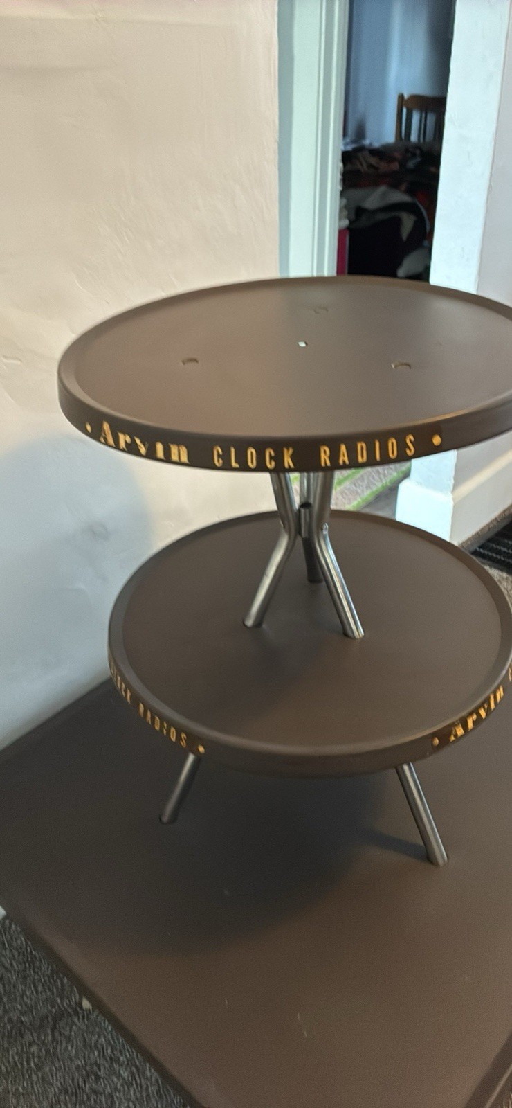 Vintage 50’s MCM Arvin Clock Radios Store Display Stand
