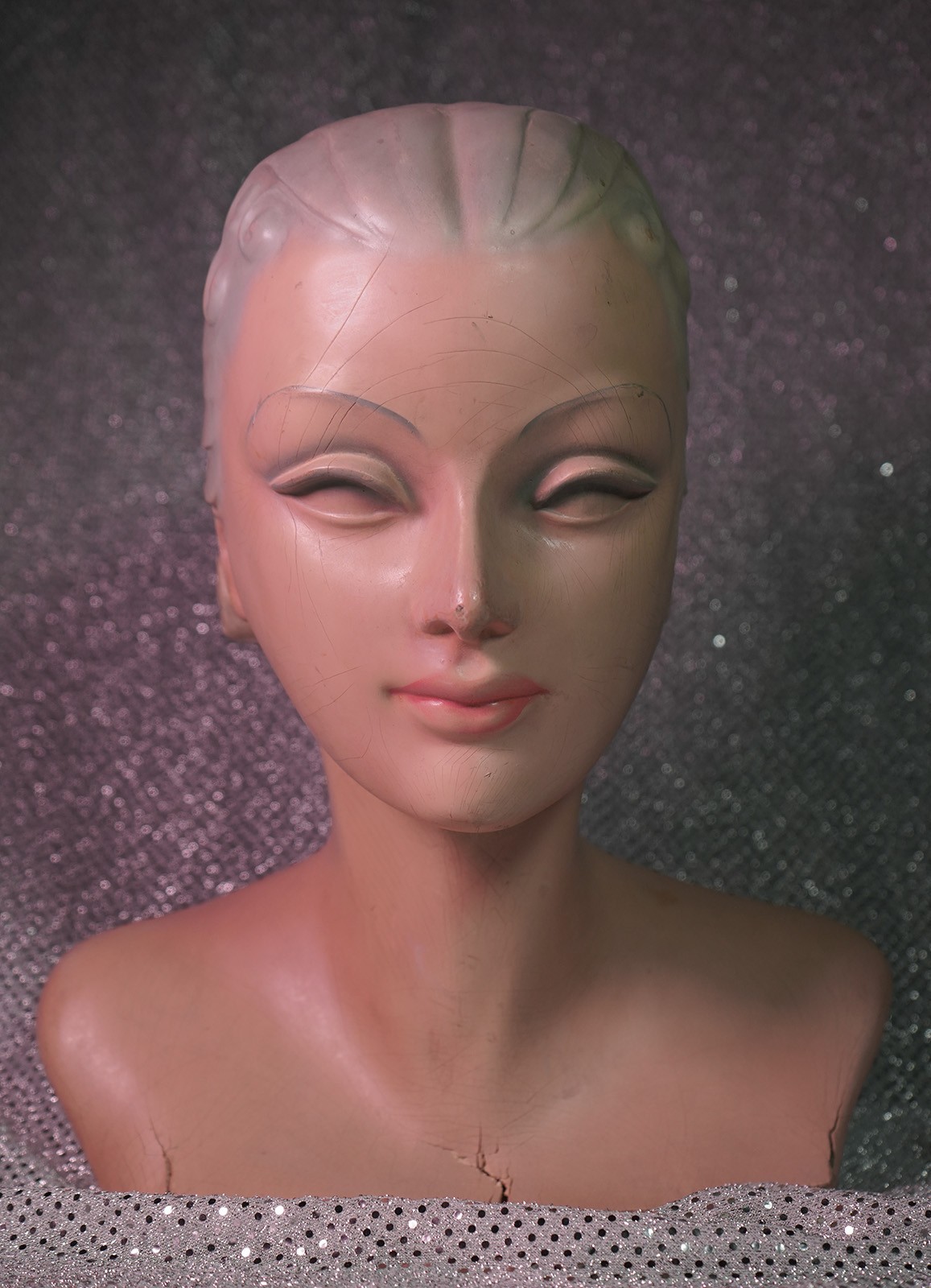 Vintage Art Deco Female Mannequin Head Bust Store Display Antique – Beautiful!